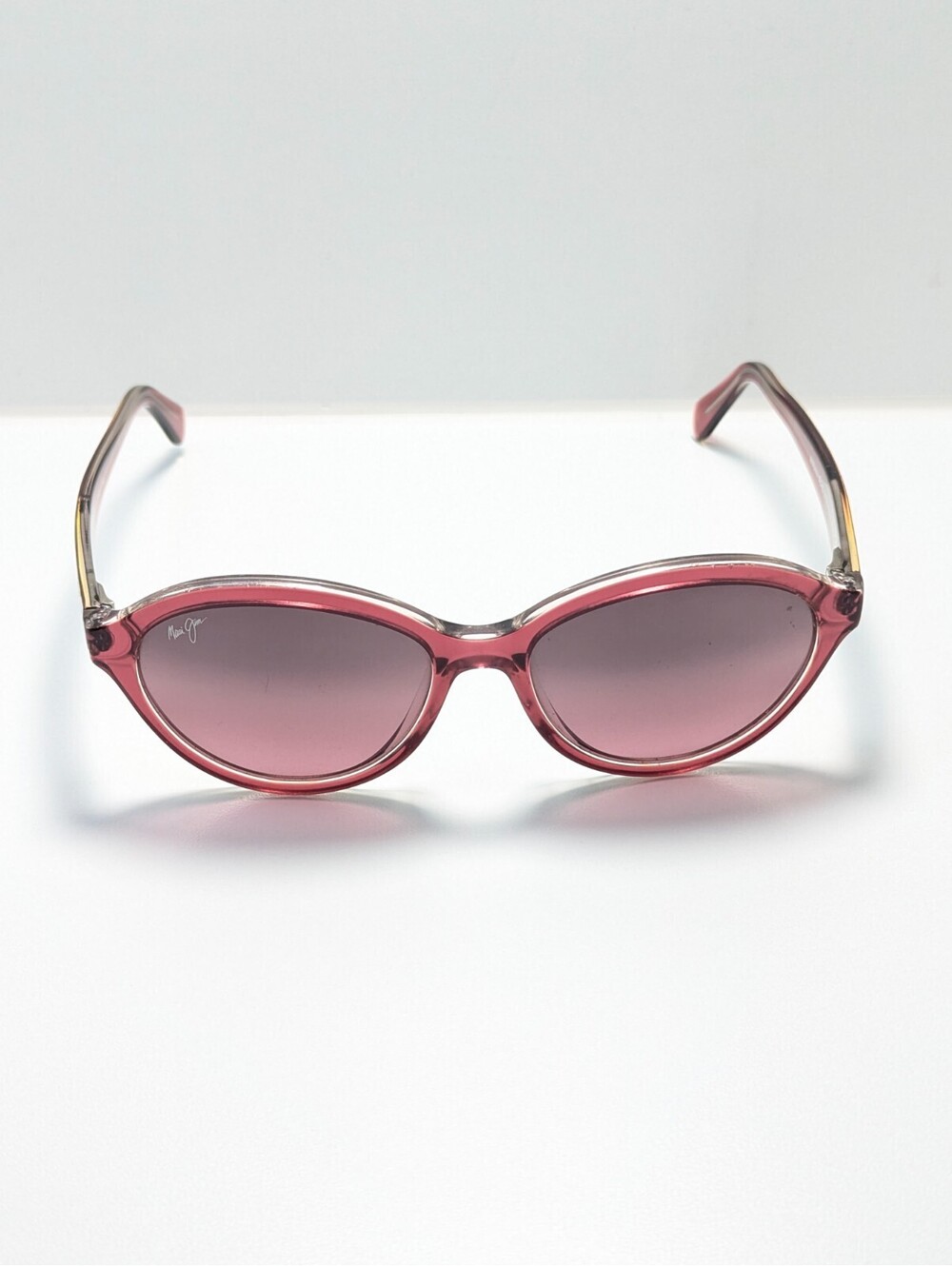 Maui Jim MJ828-520 Mariana Pink Gradient Red Rose Oval Sunglasses 55-18-140 - Picture 2 of 9